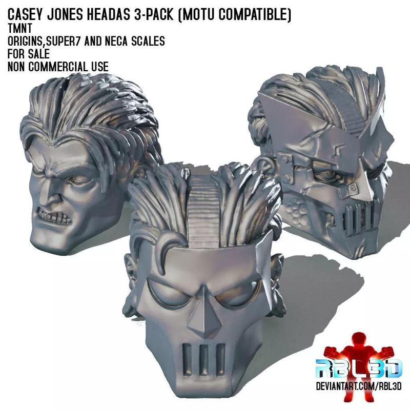 Casey Jones Heads for Motu Origins Neca and Super7