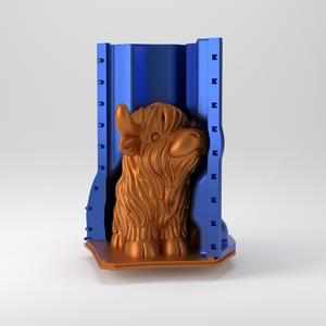 Silicone Mold System - Highland Cow - Master & Box