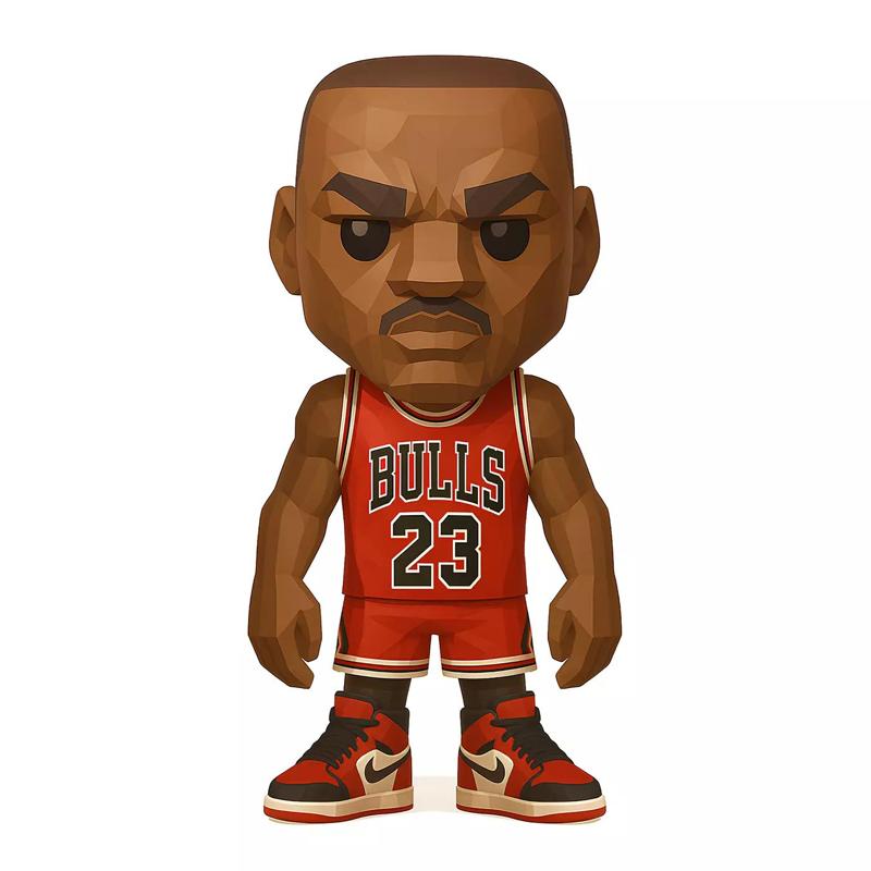 Bulls Michael Air Jordan 1 Funko Pop Low Poly toy