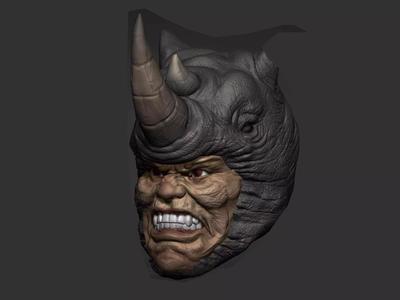 Marvel Comics Rhino Head Sculpt for Custom Action Figures
