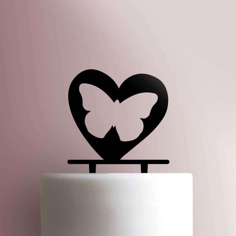 HEART BUTTERFLY HEART TOPPER BUTTERFLY ON HEART