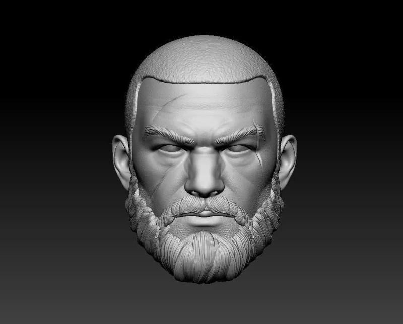 Mercenary Male Headsculpt for Action Figures