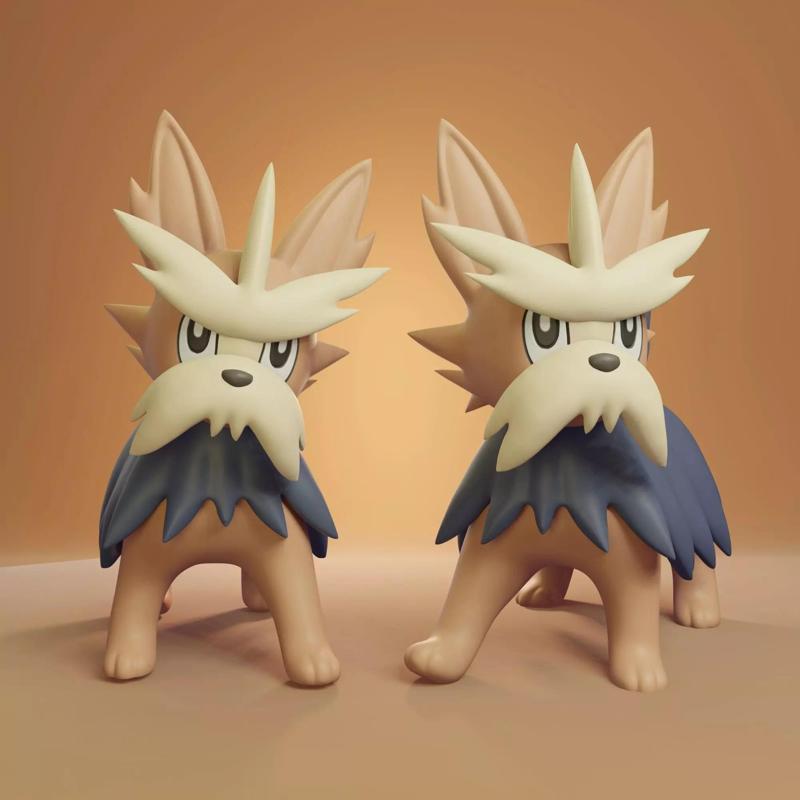 Pokemon - Herdier with 2 poses