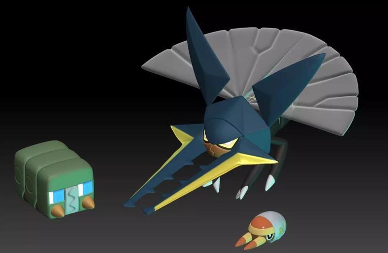 Pokemon Grubbin Charjabug Vikavolt