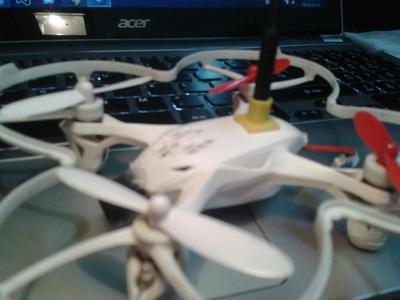 Hubsan H107d external antenna mount 