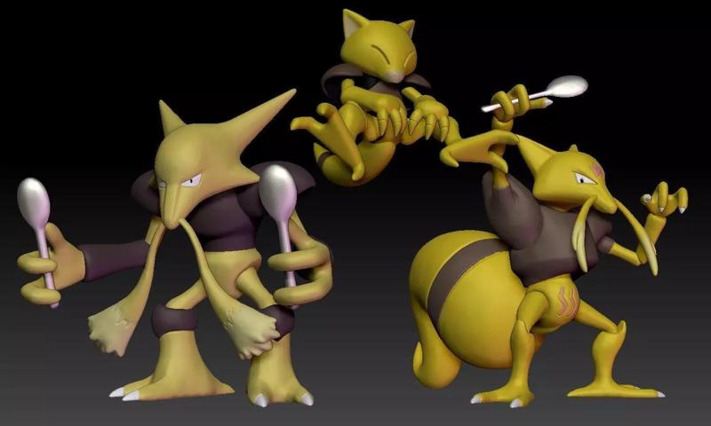Pokemon Abra Kadabra Alakazam