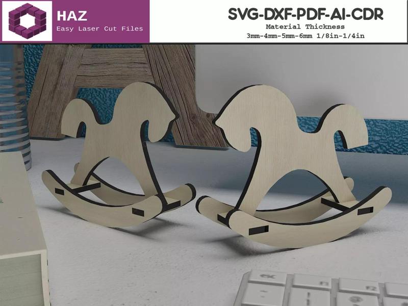 Laser Rocking Horse Toy 087