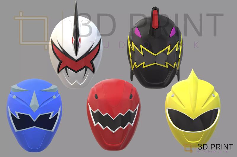 Power Rangers Dino Thunder Helmets Pack