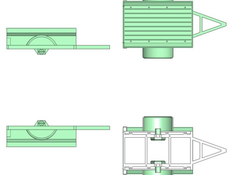 RC Trailer M416 Crawler Scaler Truck Pickup 1:10 US Army Clone