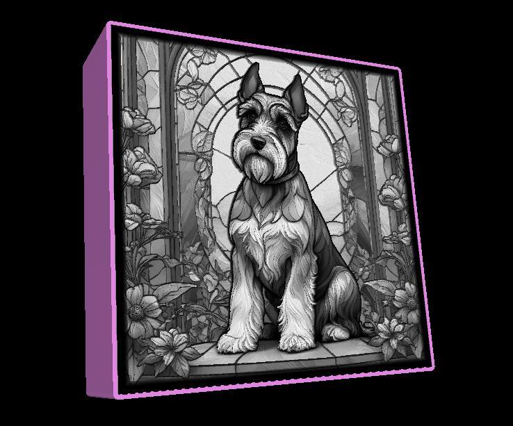 Lightbox Miniature Schnauzer lithophane