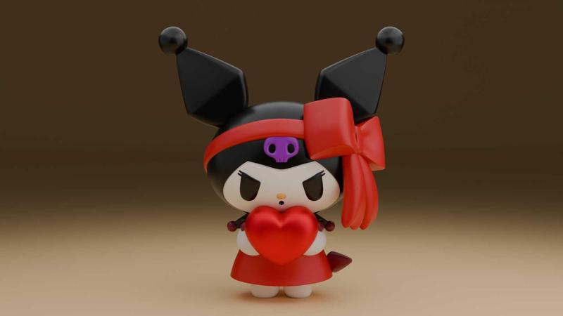 Kuromi sanrio valentine figure
