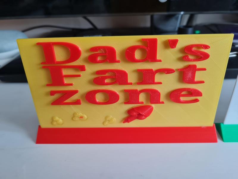 Fathers Day Gift Dad’s Fart Zone Wall Plaque