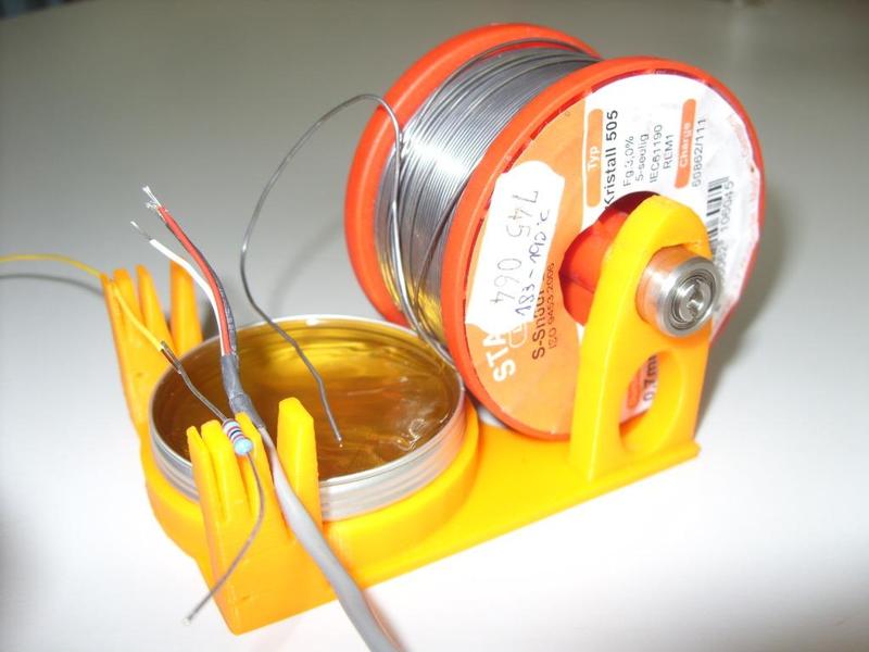 Solder wire rod stand with wires holder