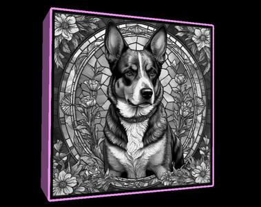 Lightbox Australian Cattle Dog lithophane