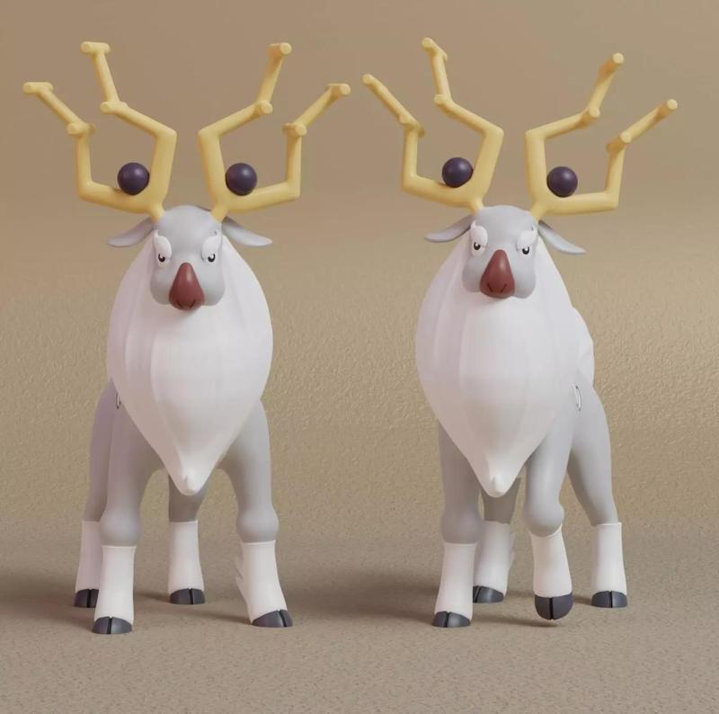 Pokemon - Wyrdeer with 2 poses