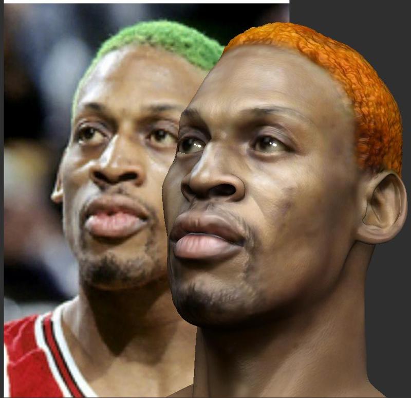 NBA Dennis Rodman bust