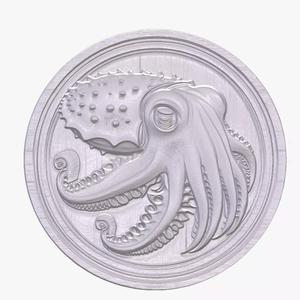 Cuttle Fish 2 basrelief for 3D printing