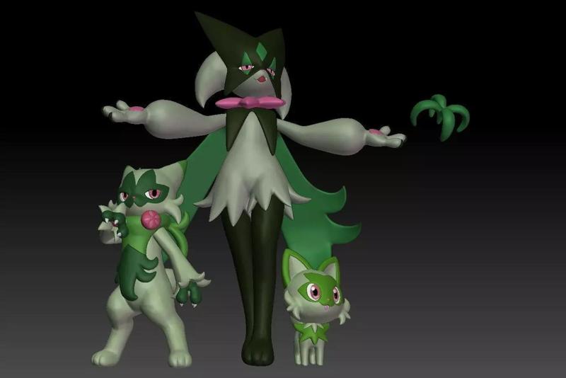 Pokemon Sprigatito Floragato Meowscarada