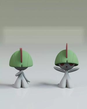 Ralts Pokemon Fanart 2 poses