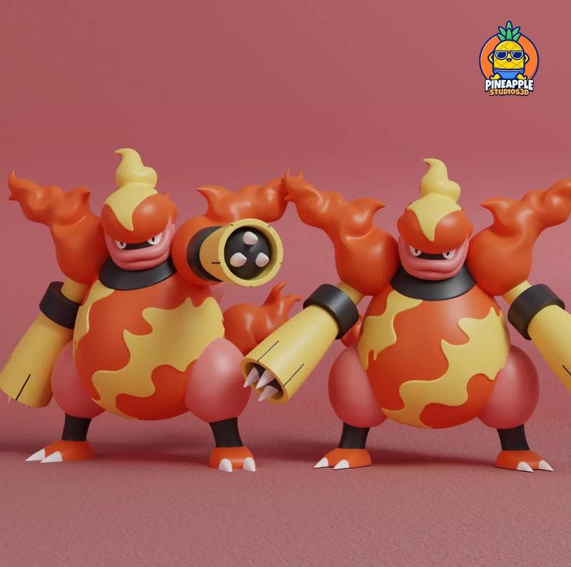 Pokemon - Magmortar with 2 poses