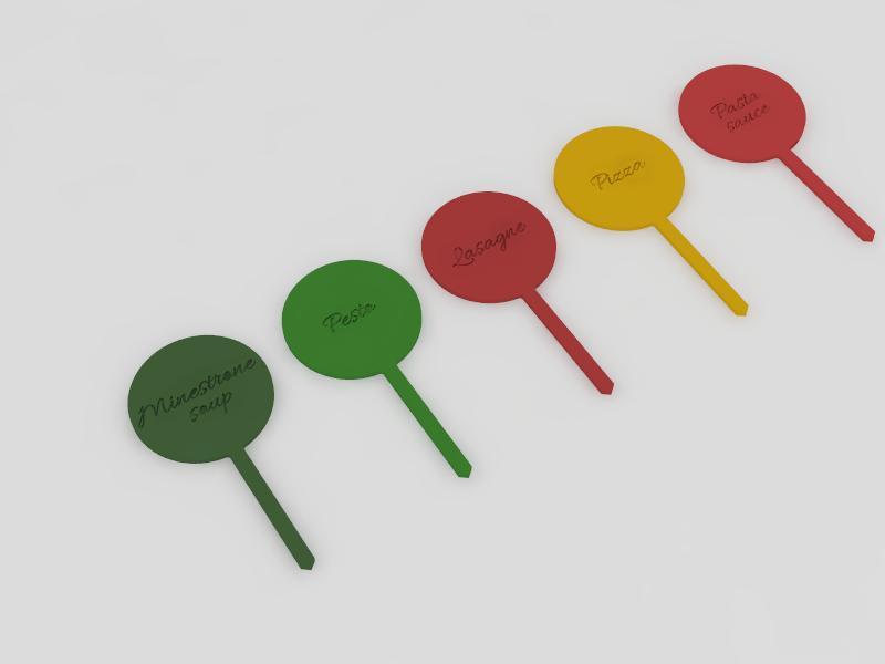 LABELS FOR THE GROUP OF VEGETABLES - ITALIAN STYLE CUISINE