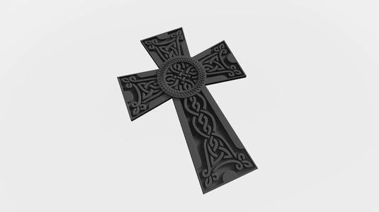 3D Celtic Cross Timeless Elegance of Knotwork Art
