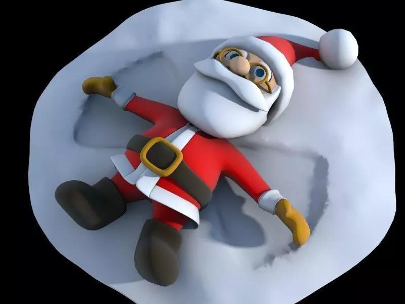 Pose 02 - Snow Angel Santa