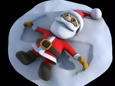 Pose 02 - Snow Angel Santa