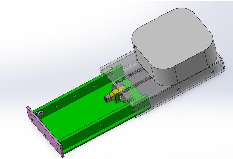 Retractable shelf for ust projector