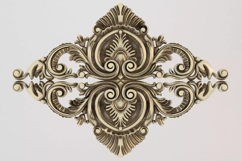 rosette gold ornate ornament