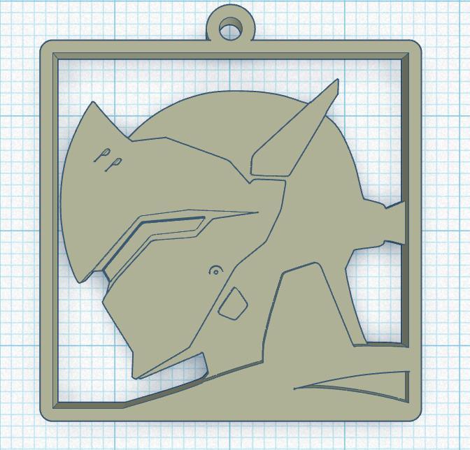 Overwatch Genji Silhouette Keychain