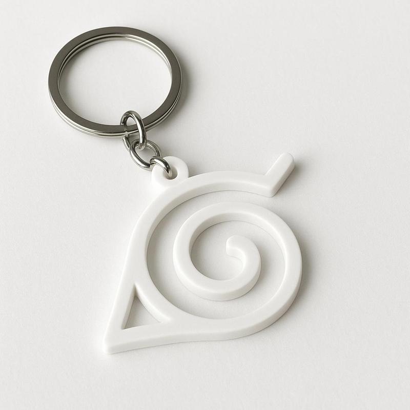 Minimalist Konoha Symbol Keychain (Naruto)