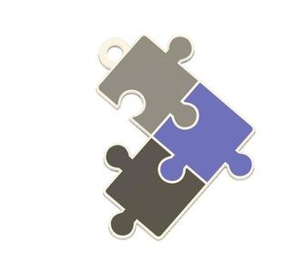 Key ring jigsaw / puzzle pieces