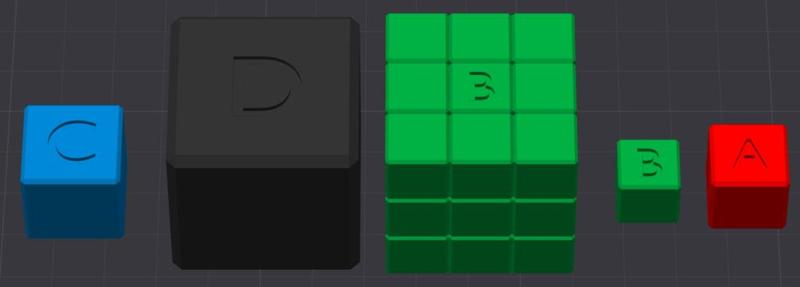 Surface Area-To_Volume Ratio Cubes