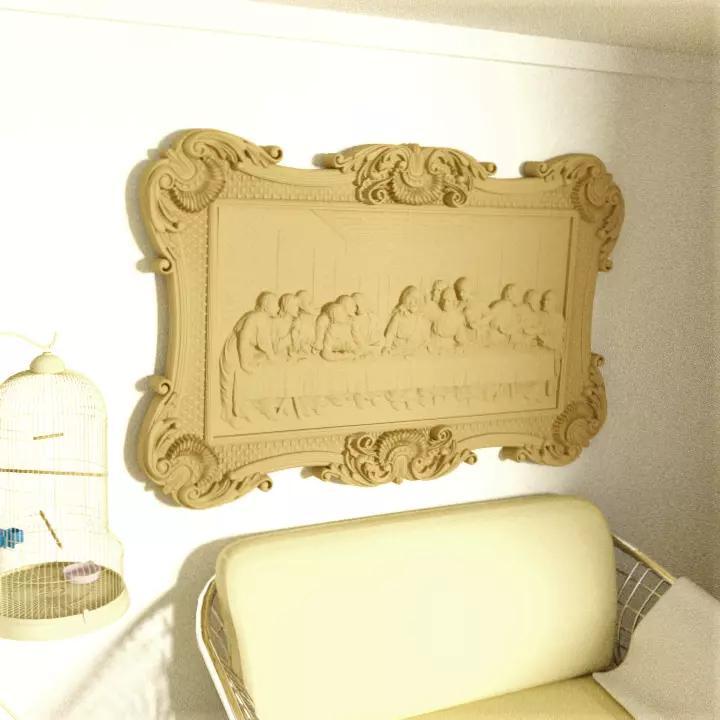 The Last Supper relief  50 Surprise Gift  stl 3D CNC Router