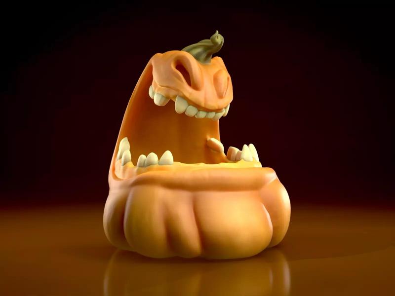 Pumpkin Candy Bowl - Jack o Lantern - Halloween Decor