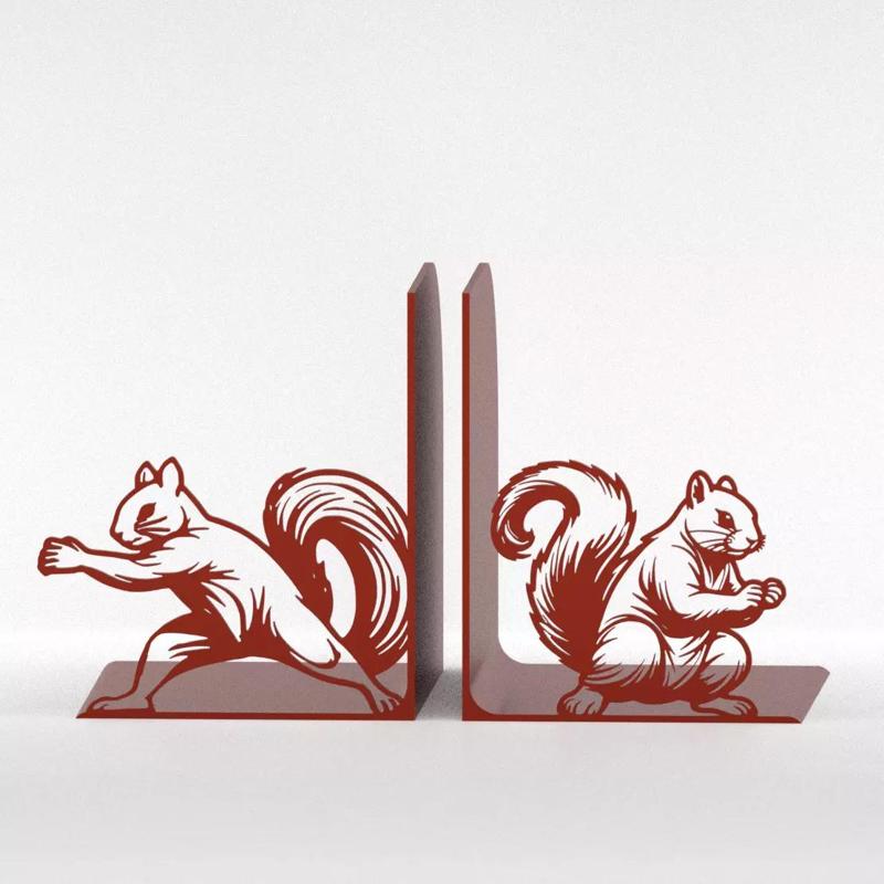 Qi Gong Squirrels Bookends