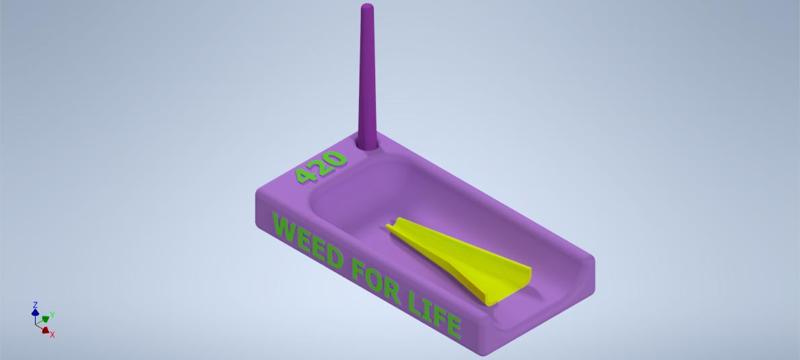 ASSEMBLY TRAY + TRAY FOR JOINT CANNABIS 420 THC