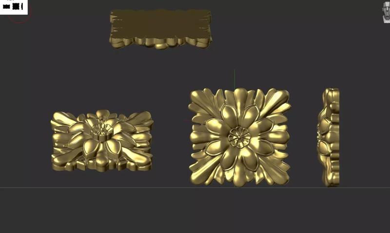 Rosette - Floral Square