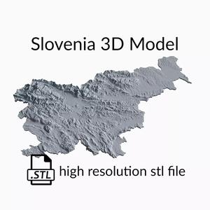 Slovenia Topographic Map - 3D Terrain Topography of Slovenia