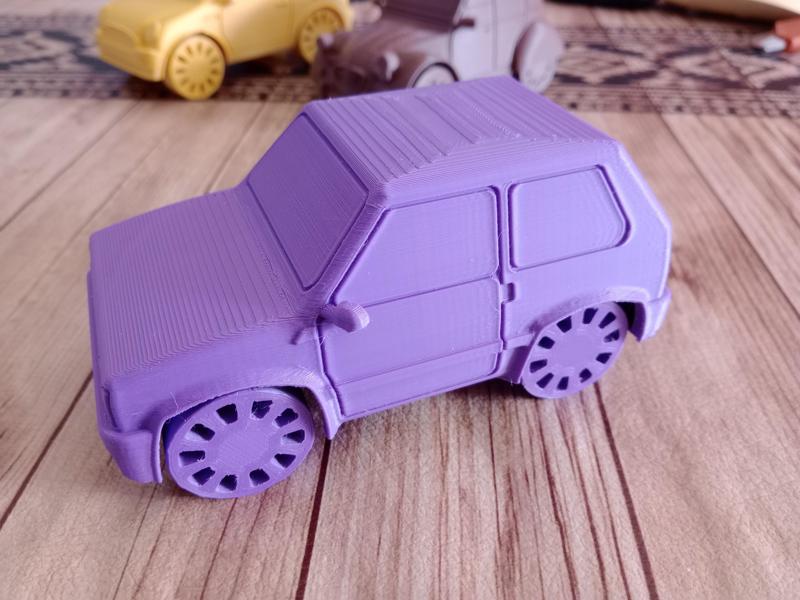 Toy car with suspension V11 Fiat Panda