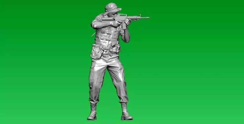 Brimmed soldier statue - 3D print