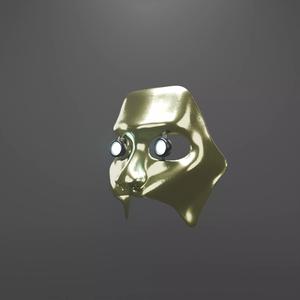 The Weeknd LEG 5 Mask AfterHours Til Dawn 2025 Gold Chrome Mask