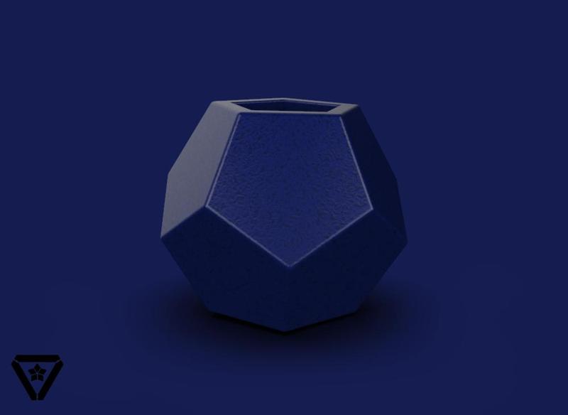 23. Dodecahedron Geometric Flower Planter Pot - V1 - Lisa (Inches)