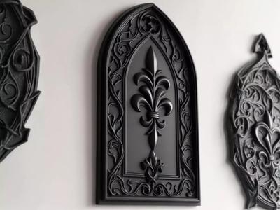 3D Printable Gothic Rose Wall Art