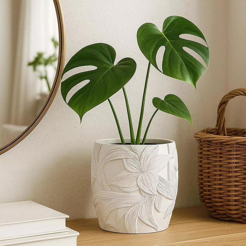 Art Nouveau Plant Pot with Drainage  No Supports