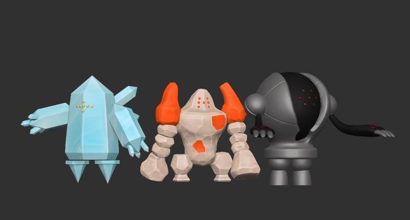 regice, regirock, registeel