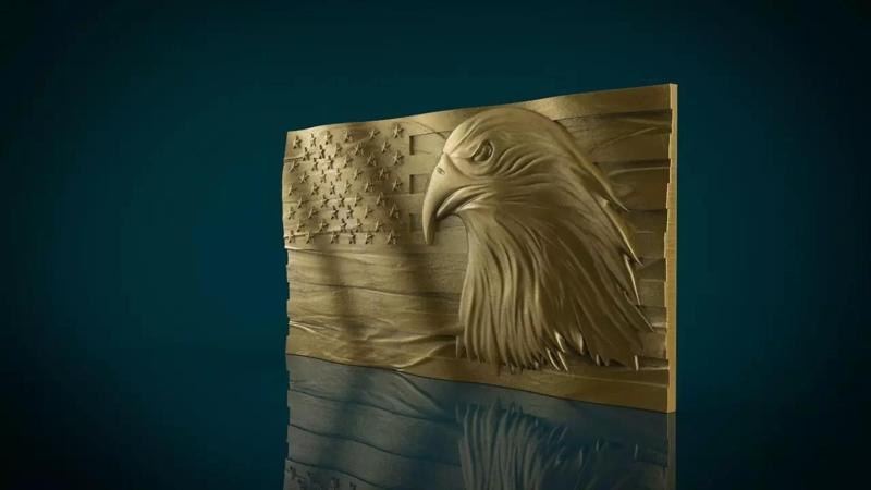 American Flag and Eagle