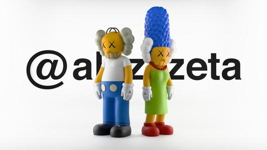 Kaws Homer Simpson x Marge Simpson
