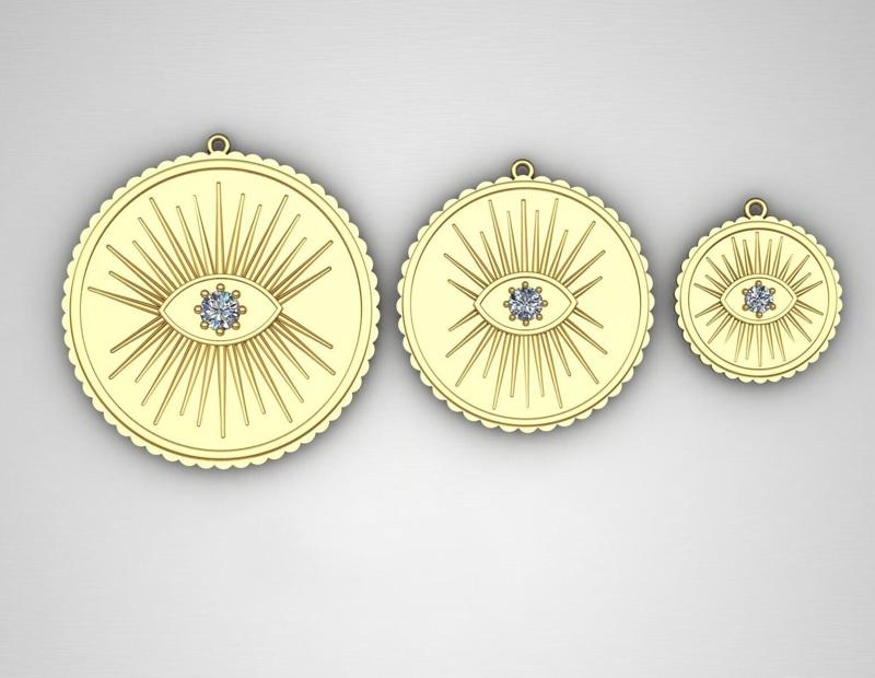 Sun's Eye Pendant or Necklace